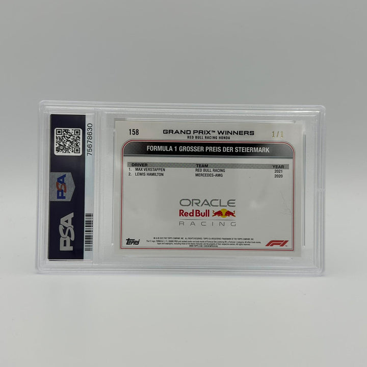 PSA 10 - 1/1 Max Verstappen - Grand Prix Winners #158 - Foilfractor