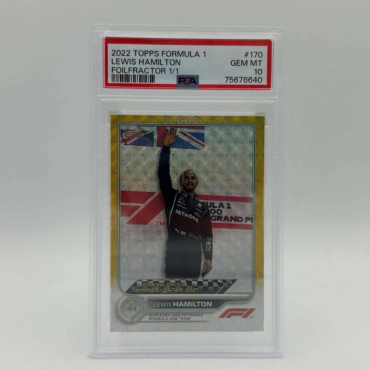 PSA 10 - 1/1 Lewis Hamilton - Grand Prix Winners #170 - Foilfractor