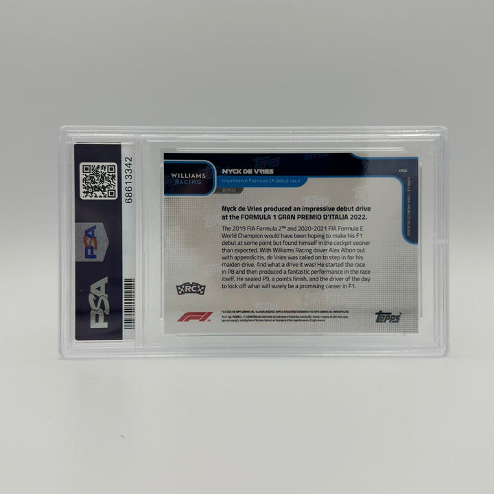 PSA 10 - 1/10 - Nyck de Vries - Impressive Formula 1 Debut #056 - Blue