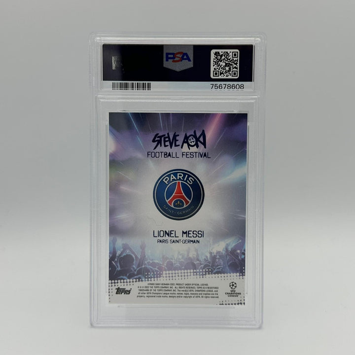 PSA 10 - 1/1 Lionel Messi - Steve Aoki - Football Festival