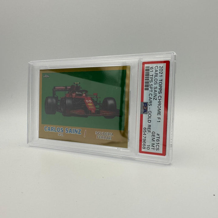 PSA 10 - 11/50 - Carlos Sainz - Ferrari #T61CS - Gold Wave Refractor
