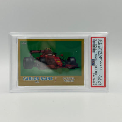 PSA 10 - 11/50 - Carlos Sainz - Ferrari #T61CS - Gold Wave Refractor