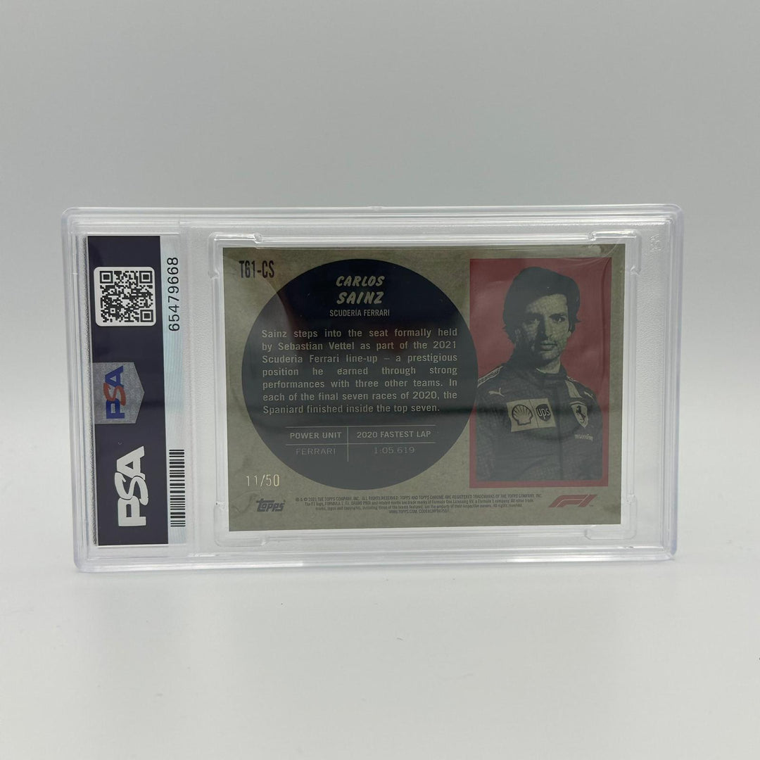 PSA 10 - 11/50 - Carlos Sainz - Ferrari #T61CS - Gold Wave Refractor