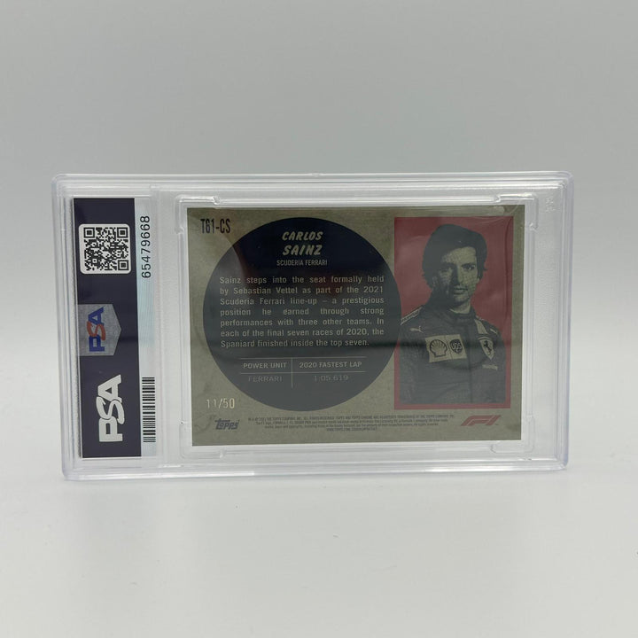 PSA 10 - 11/50 - Carlos Sainz - Ferrari #T61CS - Gold Wave Refractor