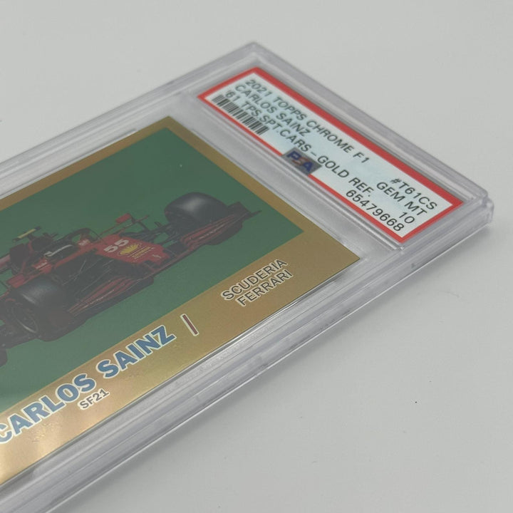 PSA 10 - 11/50 - Carlos Sainz - Ferrari #T61CS - Gold Wave Refractor