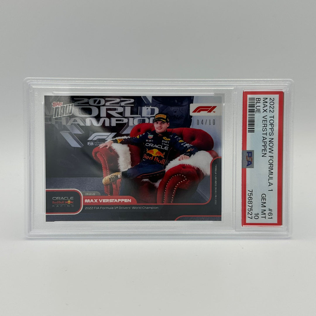 PSA 10 - 04/10 Max Verstappen - 2022 F1 Drivers' World Champion #61 - POP1!