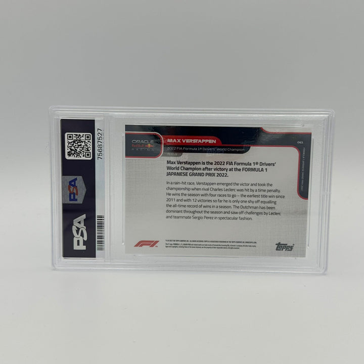 PSA 10 - 04/10 Max Verstappen - 2022 F1 Drivers' World Champion #61 - POP1!