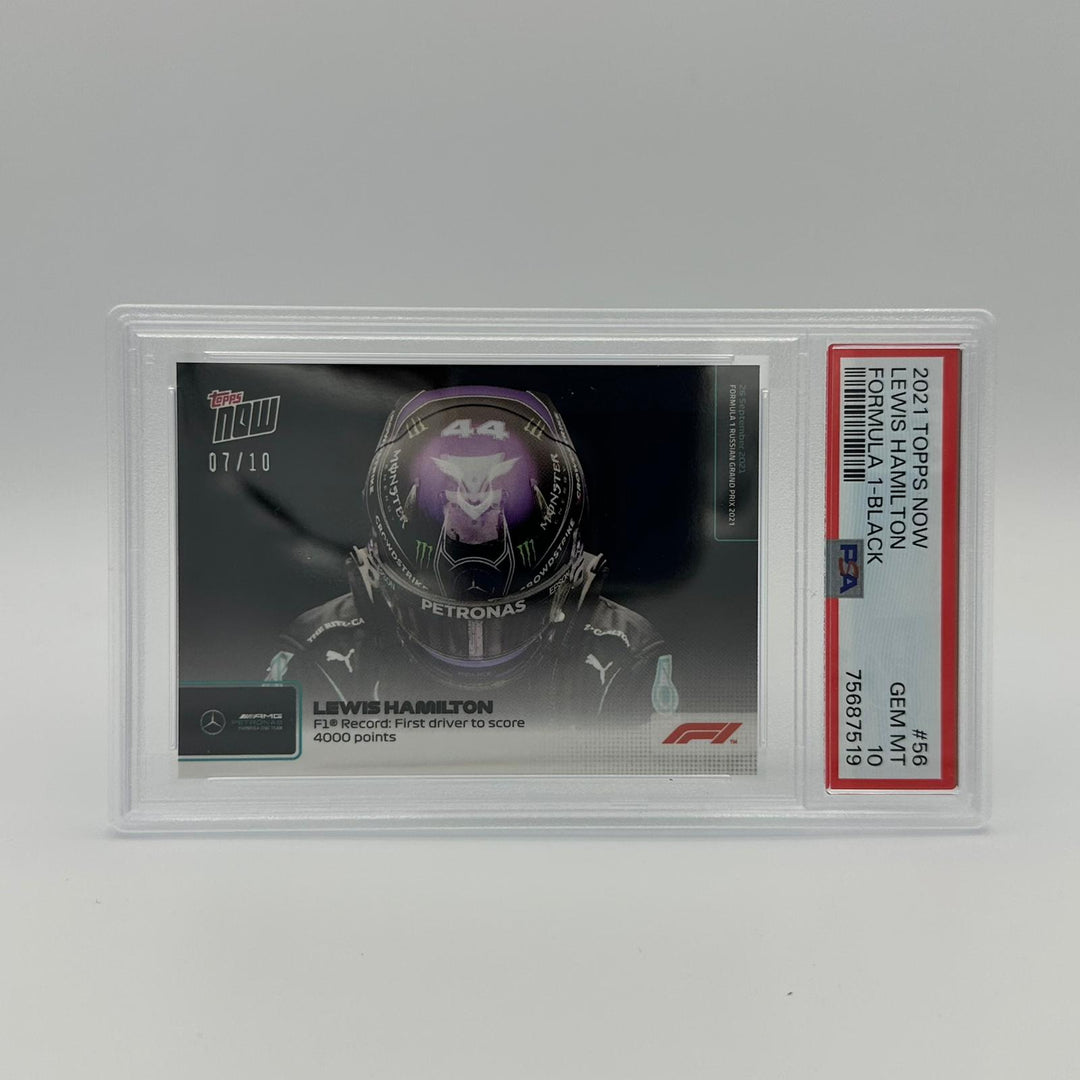 PSA 10 - 7/10 Lewis Hamilton #56 - First Driver To Score 4000 Points - Black