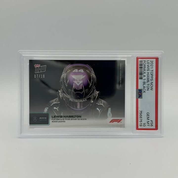 PSA 10 - 7/10 Lewis Hamilton #56 - First Driver To Score 4000 Points - Black