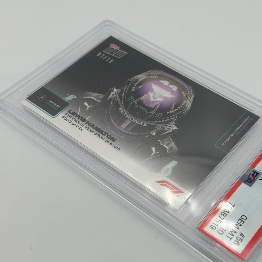 PSA 10 - 7/10 Lewis Hamilton #56 - First Driver To Score 4000 Points - Black