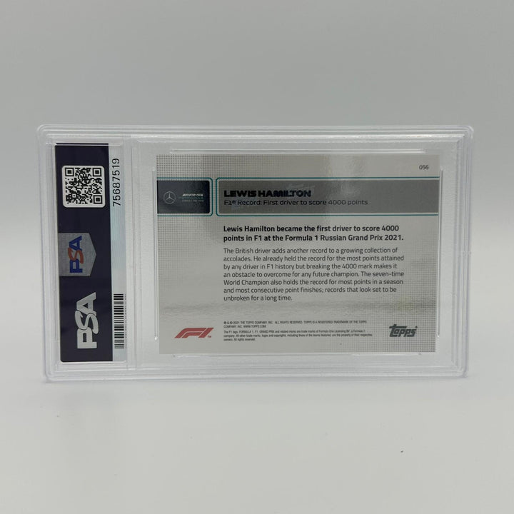 PSA 10 - 7/10 Lewis Hamilton #56 - First Driver To Score 4000 Points - Black