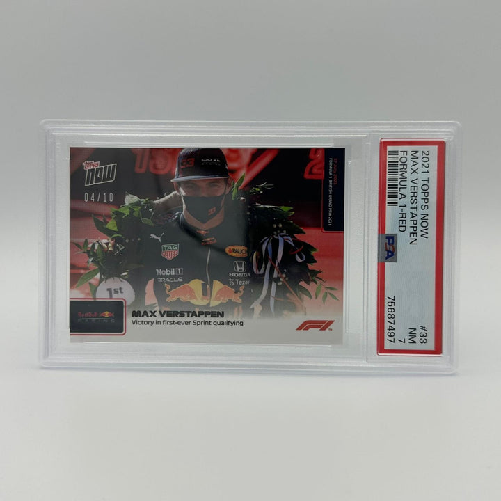 PSA 7 - 04/10 Max Verstappen #33 - Victory First Ever Sprint Qualifying - Red