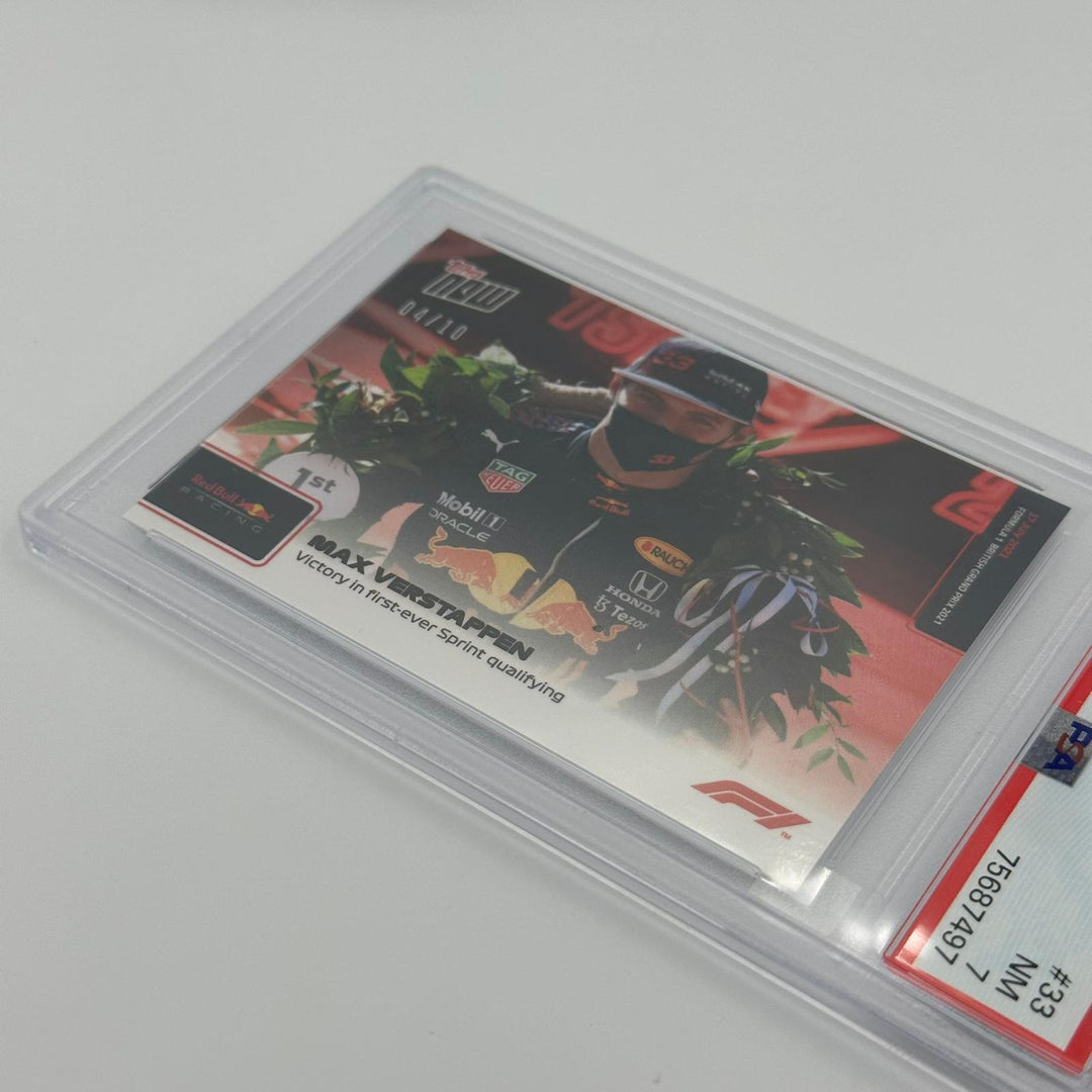 PSA 7 - 04/10 Max Verstappen #33 - Victory First Ever Sprint Qualifying - Red