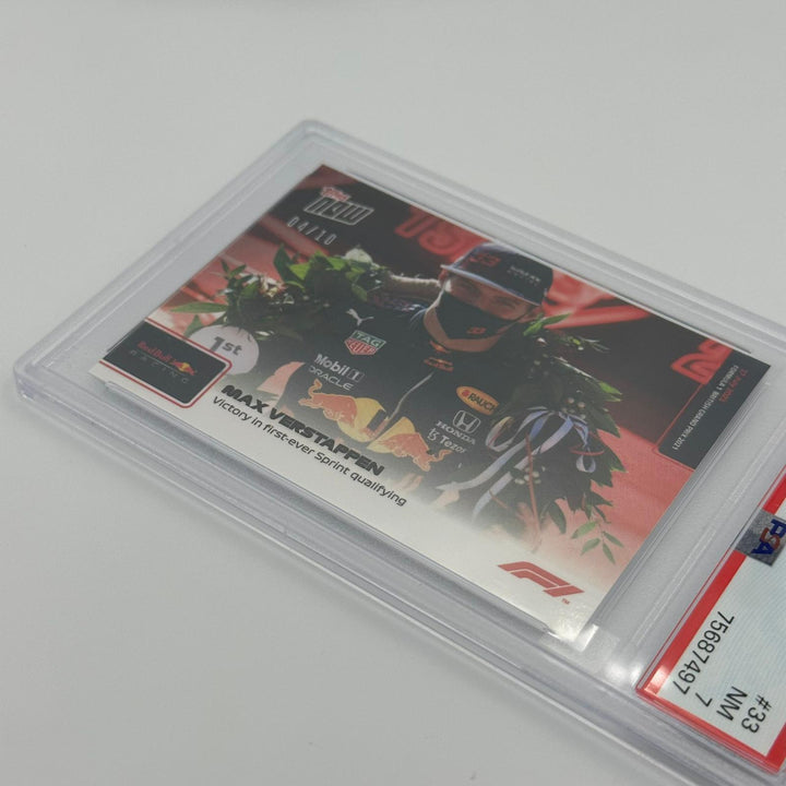 PSA 7 - 04/10 Max Verstappen #33 - Victory First Ever Sprint Qualifying - Red