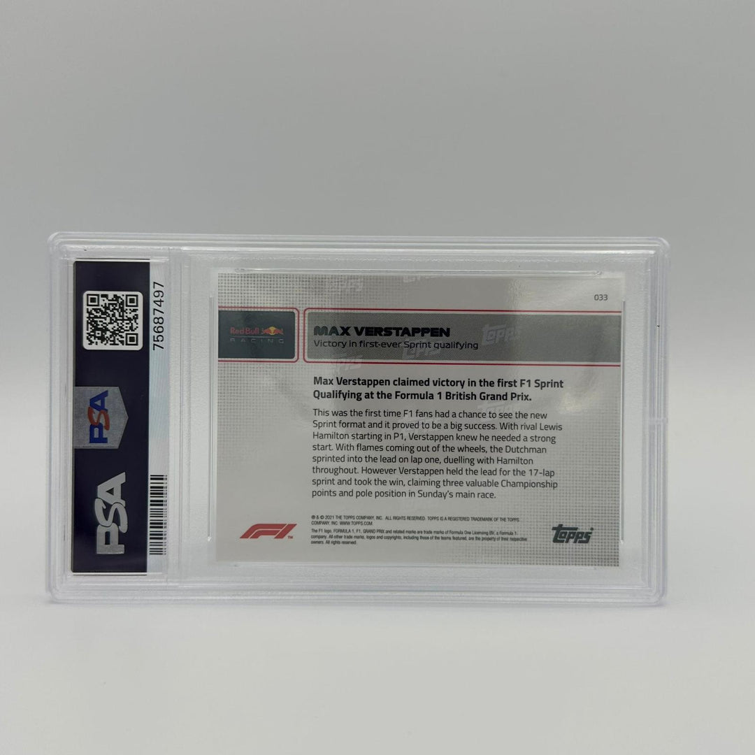 PSA 7 - 04/10 Max Verstappen #33 - Victory First Ever Sprint Qualifying - Red