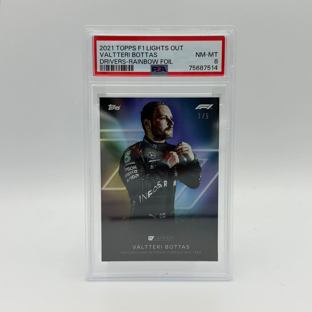 PSA 8 - 2/5 Valtteri Bottas - Drivers- Rainbow Foil