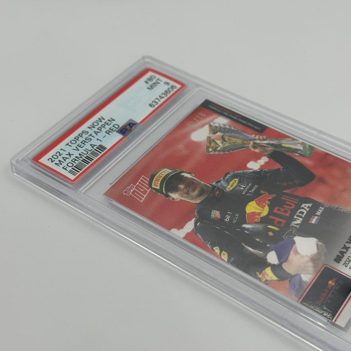 PSA 9 - 02/10 Max Verstappen #80 - Red - 2021 World Champion