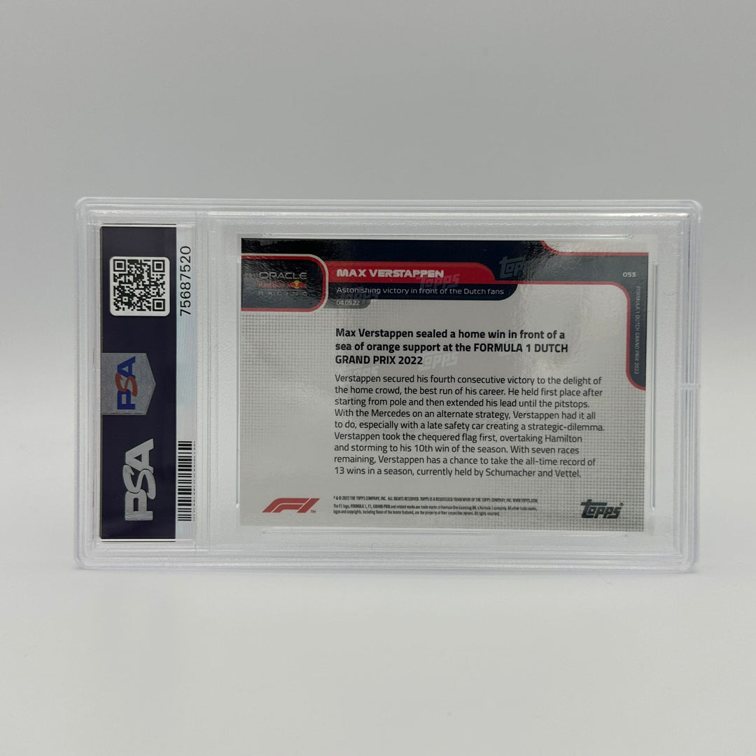 PSA 9 - 04/10 Max Verstappen - Astonishing finish in front of the Dutch Fans #053 - Blue
