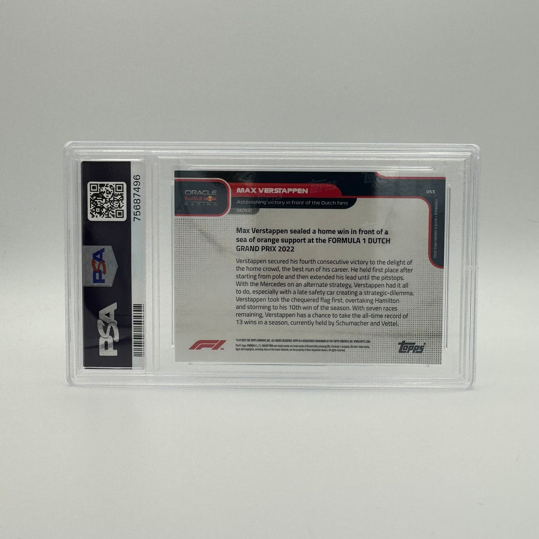 PSA 9 - 05/10 Max Verstappen - Astonishing victory in front of the Dutch fans #53 - Rainbow Foil