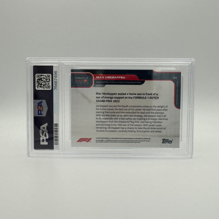 PSA 9 - 05/10 Max Verstappen - Astonishing victory in front of the Dutch fans #53 - Rainbow Foil