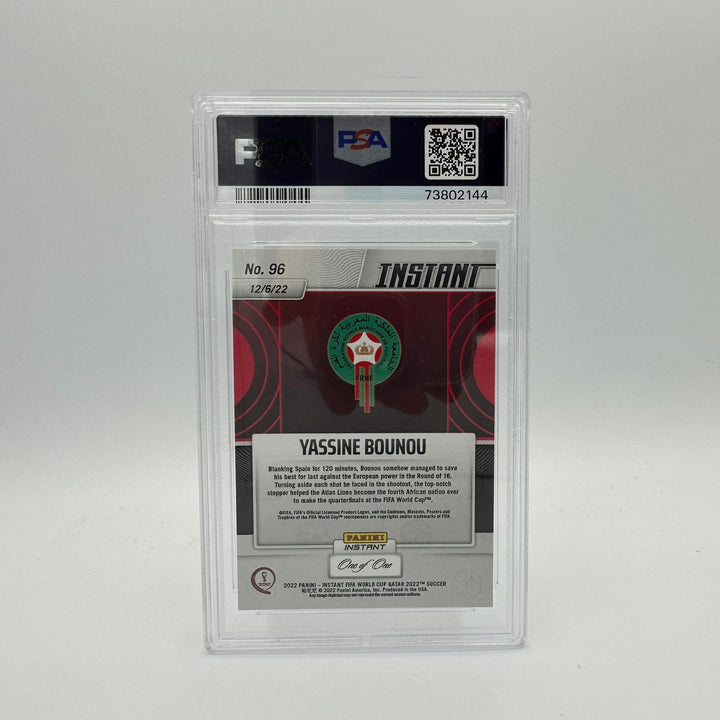 PSA 9 - 1/1  Yassine Bounou #96 - Fifa World Cup Qatar 2022 - Black - Instant