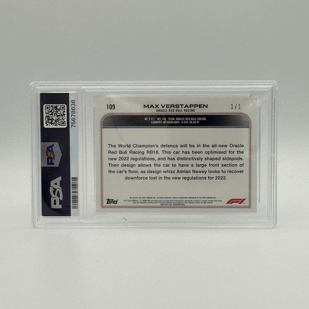PSA 9 - 1/1 Max Verstappen #109 - Foilfractor