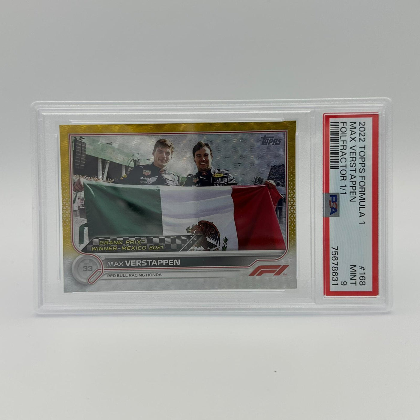 PSA 9 - 1/1 Max Verstappen - Grand Prix Winners #168 - Foilfractor