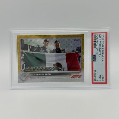 PSA 9 - 1/1 Max Verstappen - Grand Prix Winners #168 - Foilfractor