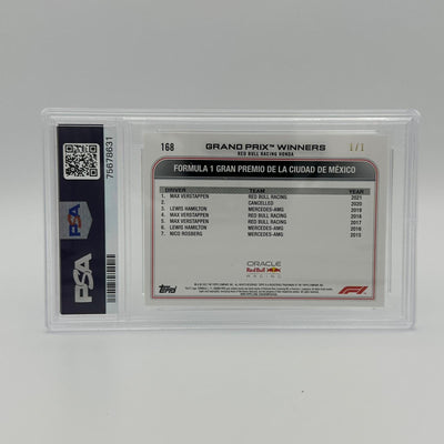 PSA 9 - 1/1 Max Verstappen - Grand Prix Winners #168 - Foilfractor