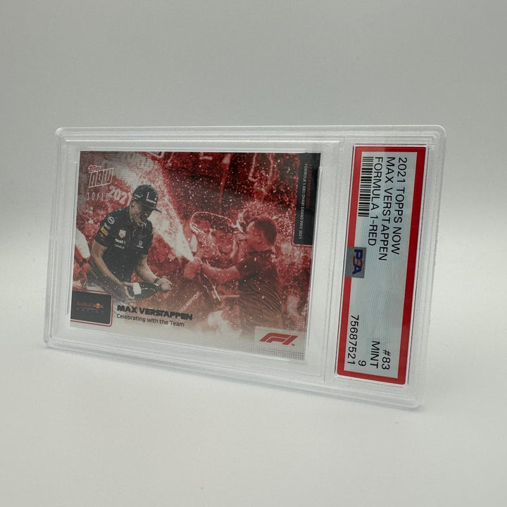 PSA 9- 10/10 - Max Verstappen - Celebrating With The Team #83 - Red