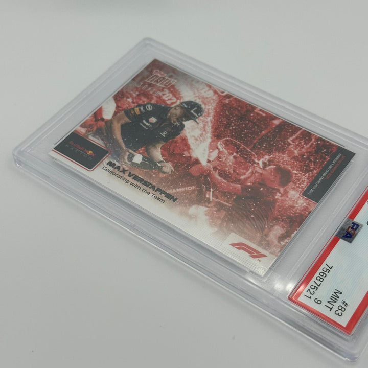 PSA 9- 10/10 - Max Verstappen - Celebrating With The Team #83 - Red
