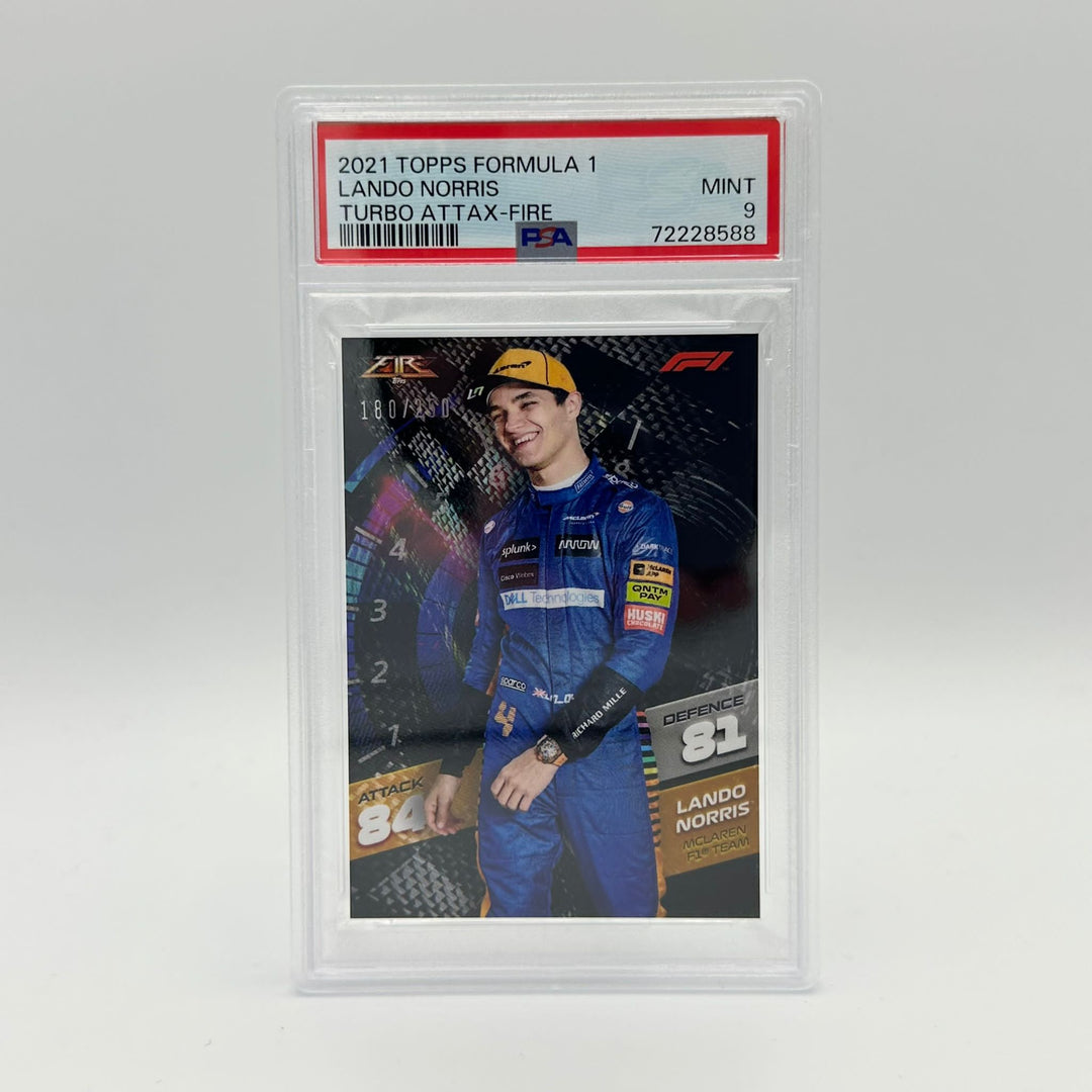 PSA 9 - 180/250 Lando Norris - Fire Card