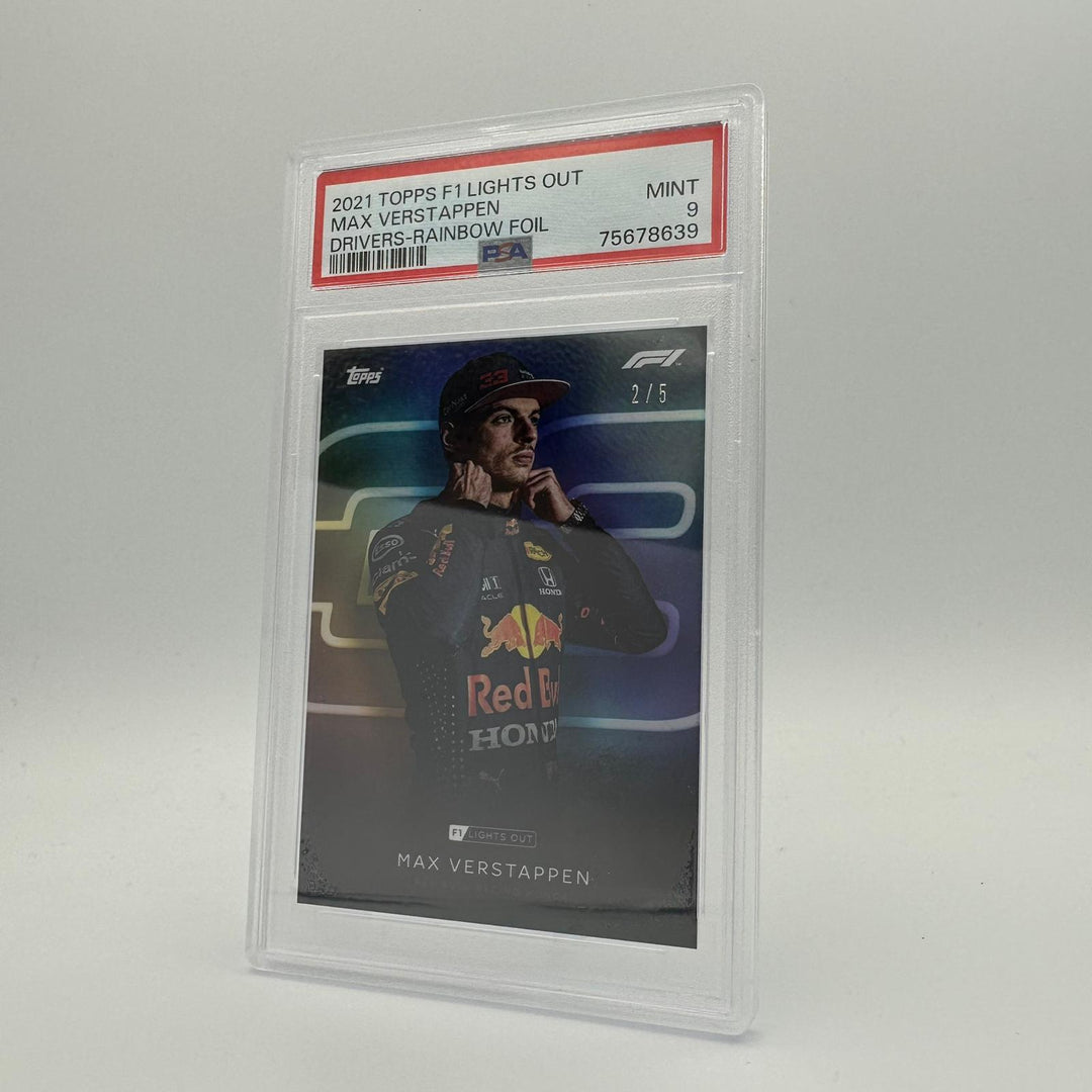 PSA 9 - 2/5 Max Verstappen - 2021 Lights Out - Drivers - Rainbow Foil