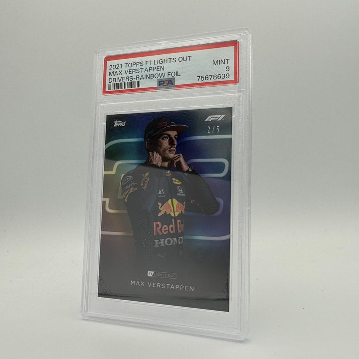 PSA 9 - 2/5 Max Verstappen - 2021 Lights Out - Drivers - Rainbow Foil