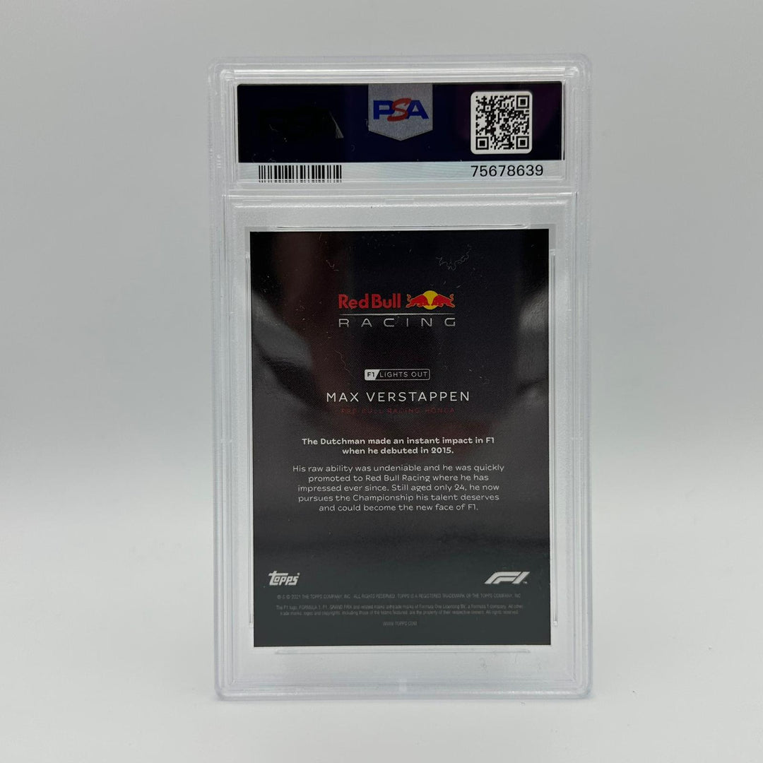 PSA 9 - 2/5 Max Verstappen - 2021 Lights Out - Drivers - Rainbow Foil