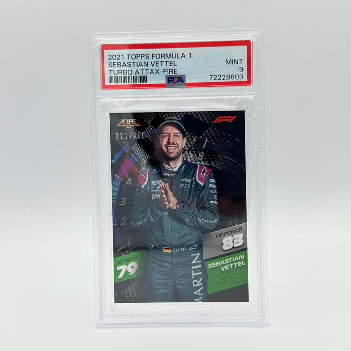 PSA 9 - /250 Sebastian Vettel - Fire Card