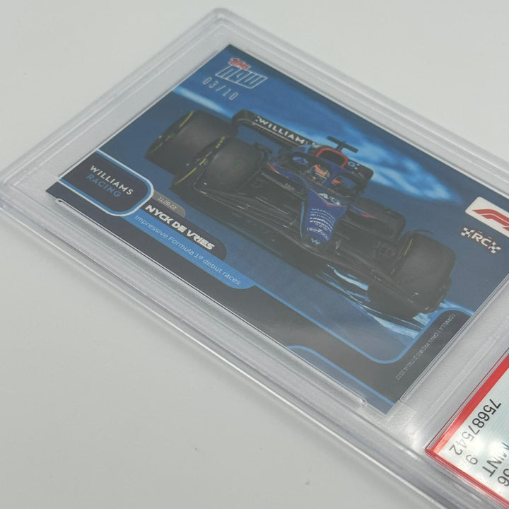 PSA 9 - 3/10 - Nyck de Vries - Impressive Formula 1 Debut #056 - Blue