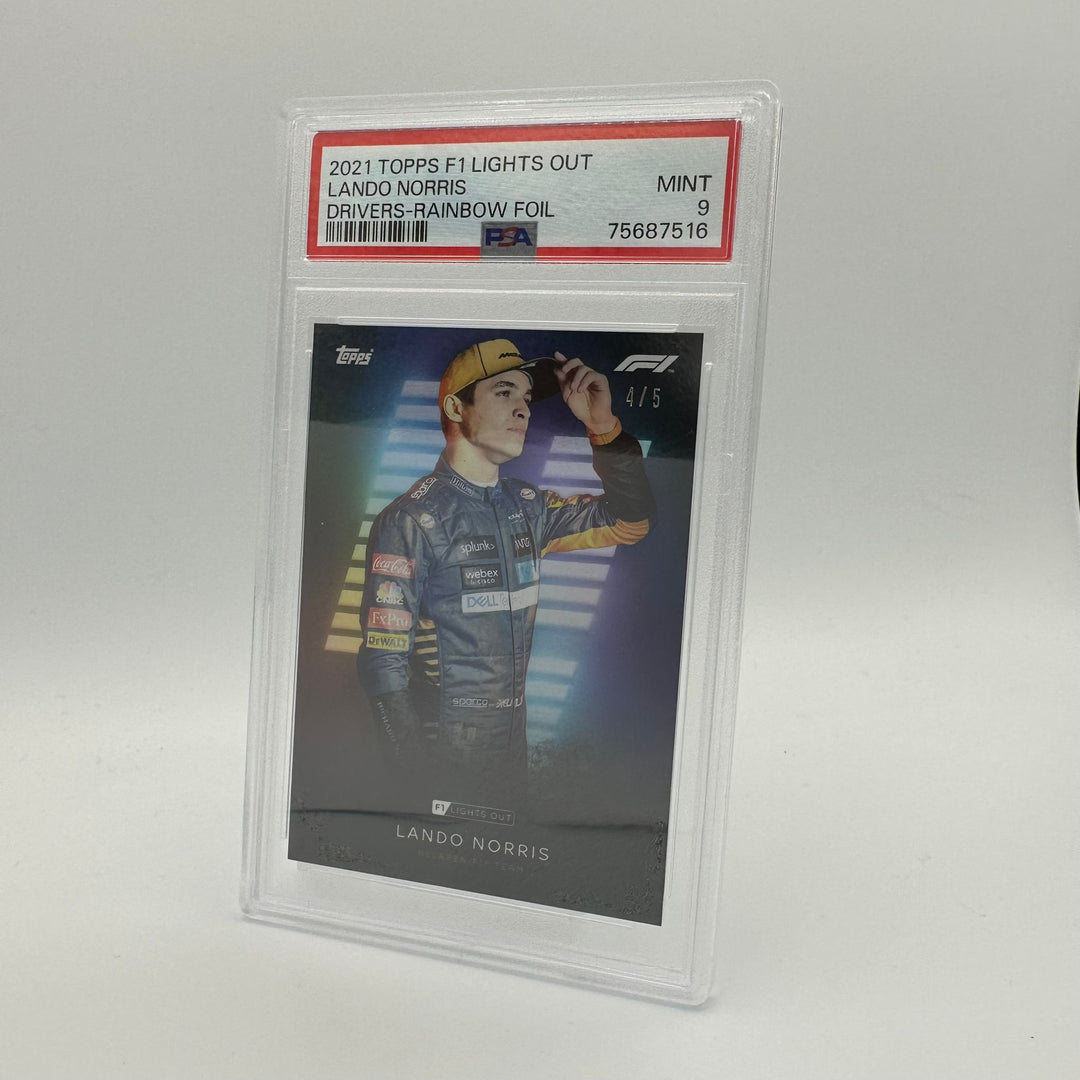 PSA 9 - 4/5 Lando Norris - Drivers - Rainbow Foil - Driver