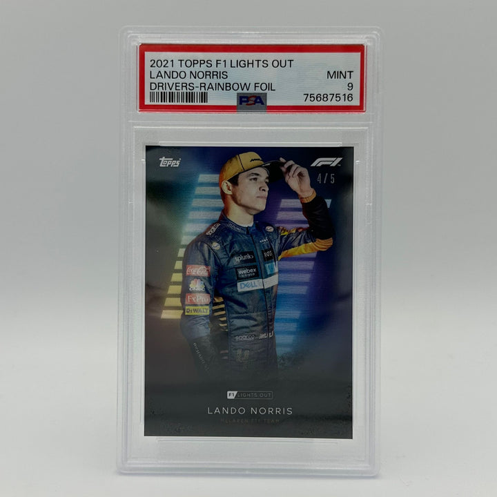 PSA 9 - 4/5 Lando Norris - Drivers - Rainbow Foil - Driver