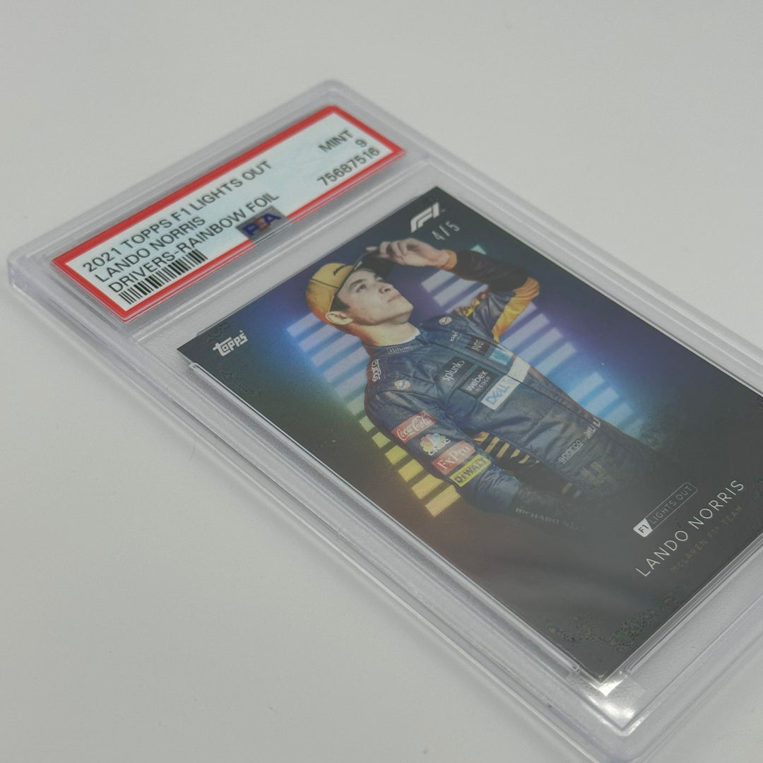 PSA 9 - 4/5 Lando Norris - Drivers - Rainbow Foil - Driver