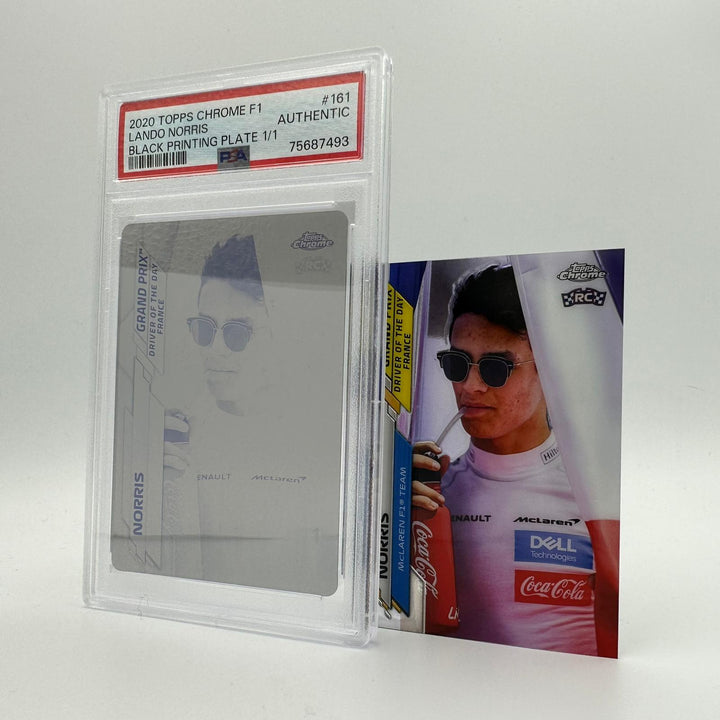 PSA Authentic - 1/1  Lando Norris #161 - Black Printing Plate - Chrome 2020