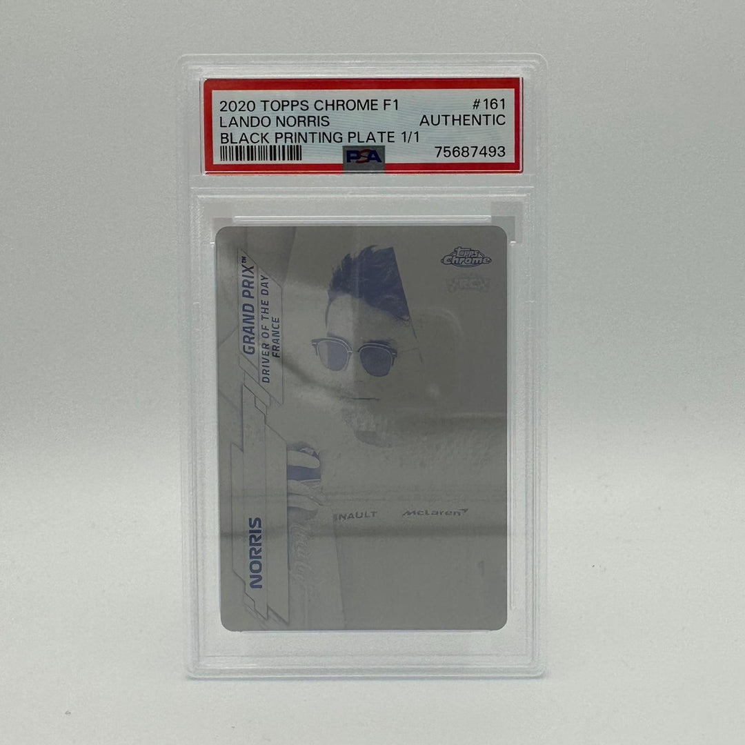 PSA Authentic - 1/1  Lando Norris #161 - Black Printing Plate - Chrome 2020