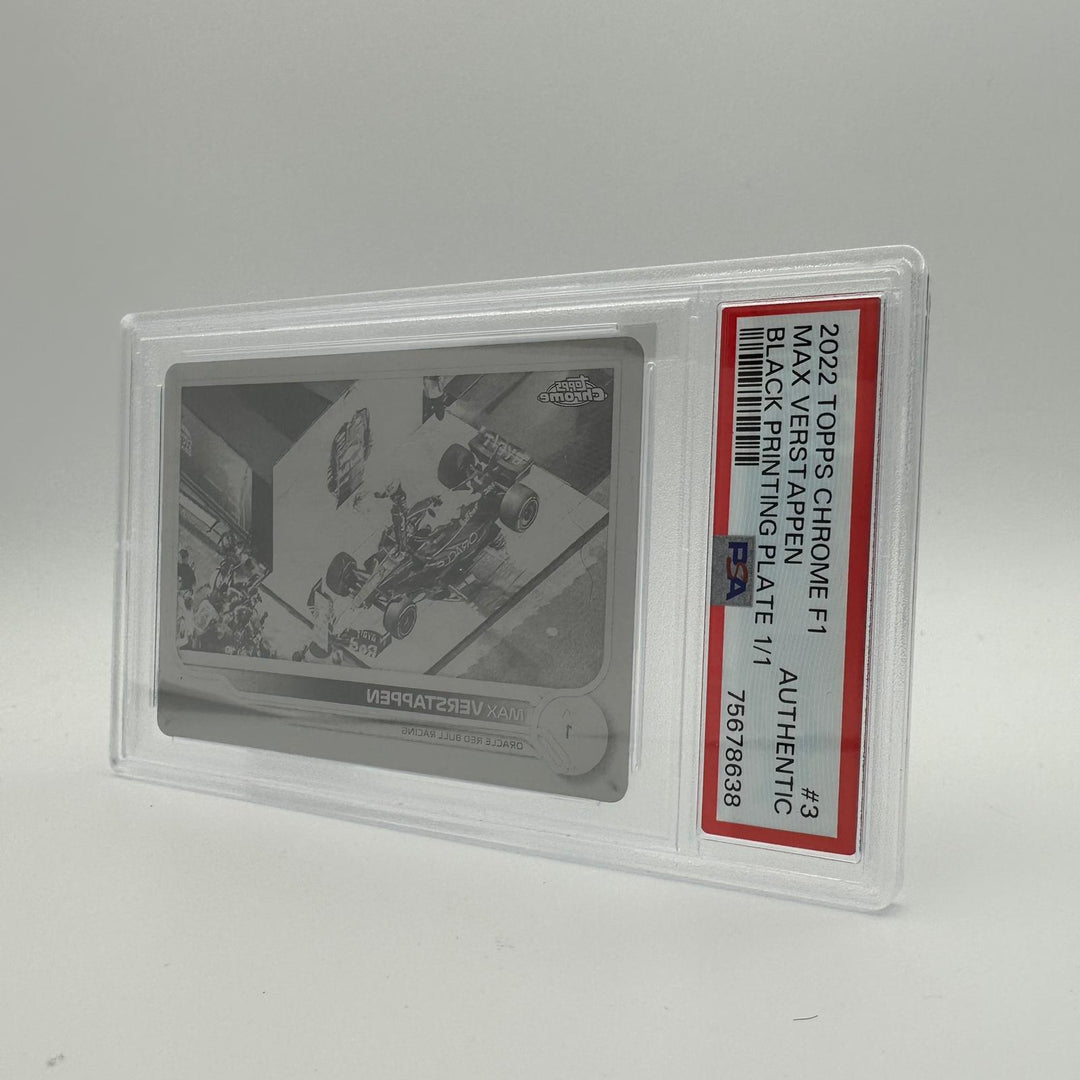 PSA Authentic - 1/1 Max Verstappen #3 - Black Printing Plate