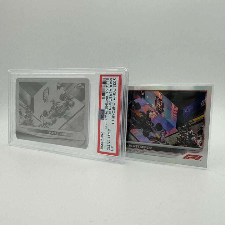 PSA Authentic - 1/1 Max Verstappen #3 - Black Printing Plate