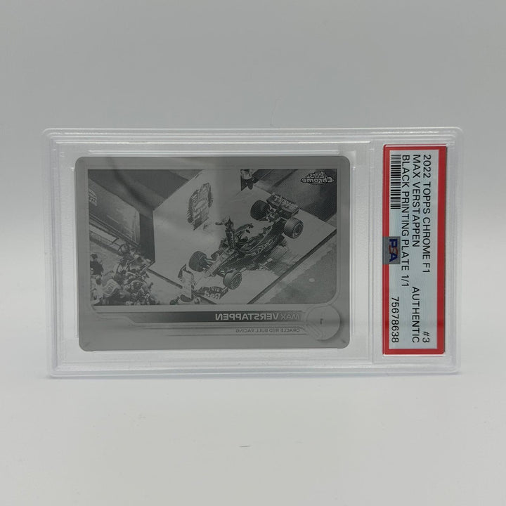 PSA Authentic - 1/1 Max Verstappen #3 - Black Printing Plate