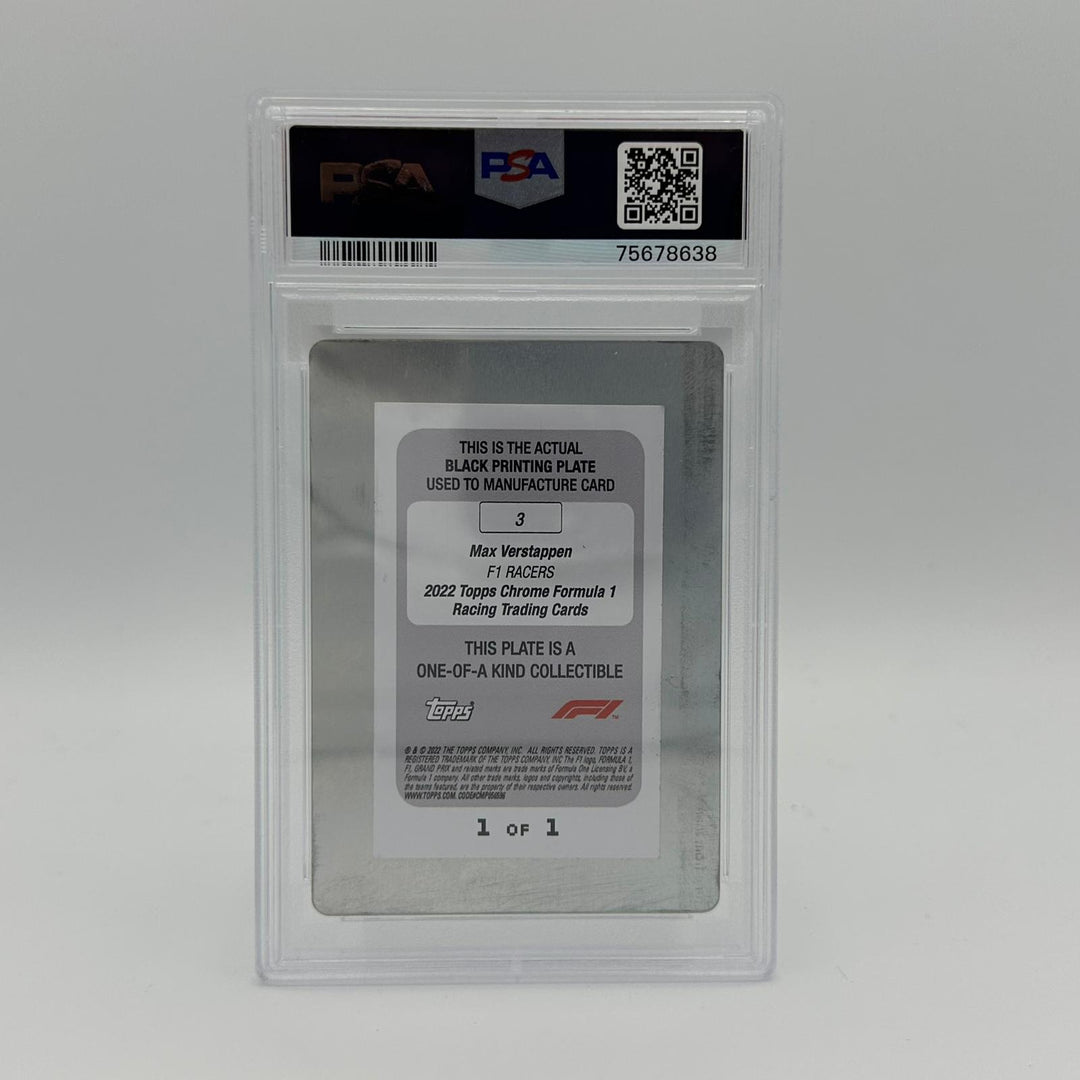 PSA Authentic - 1/1 Max Verstappen #3 - Black Printing Plate
