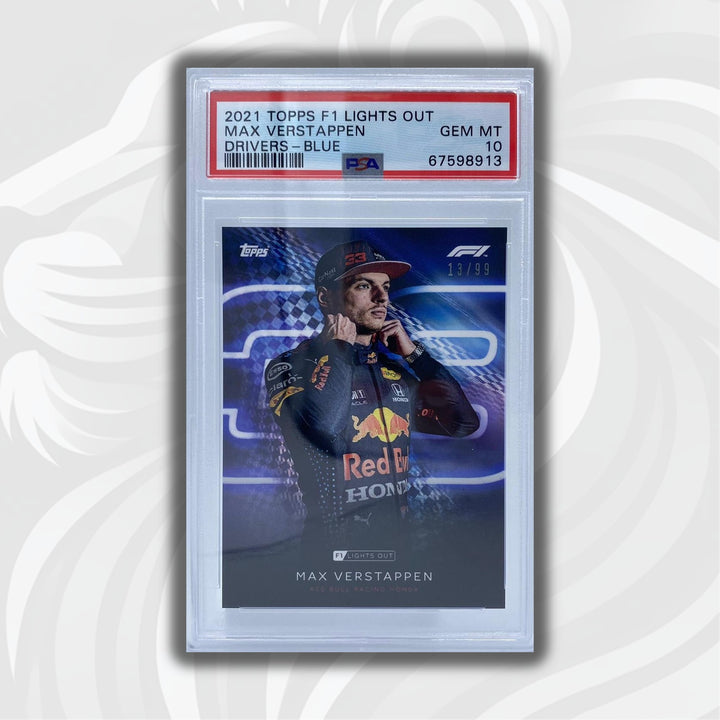 PSA 10 - 13/99 Max Verstappen - Drivers -  Blue Parallel