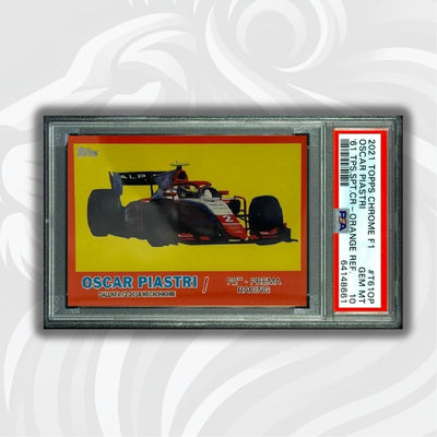PSA 10 - 22/25 Oscar Piastri #T61OP - Orange - 2021 Topps Chrome F1 - POP3
