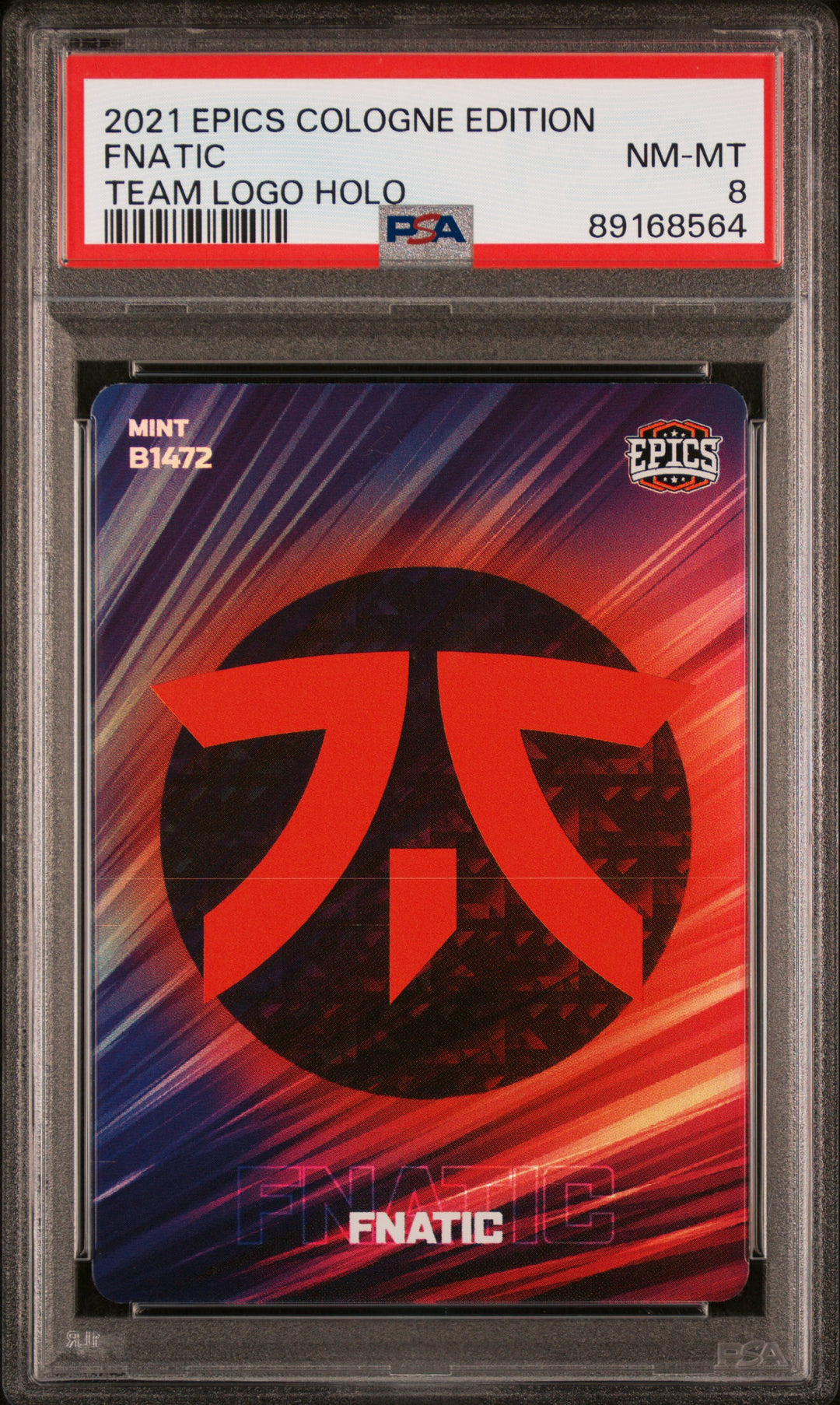 PSA 8 - Fnatic #B1472 - Team Logo Holo - 2021 Epics Cologne Edition