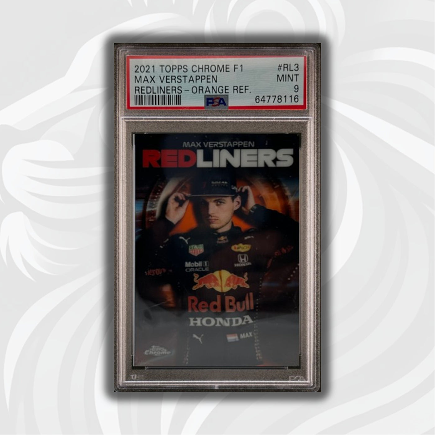 PSA 9 - 10/25 - MAX VERSTAPPEN #RL3 - REDLINERS - ORANGE REFRACTOR